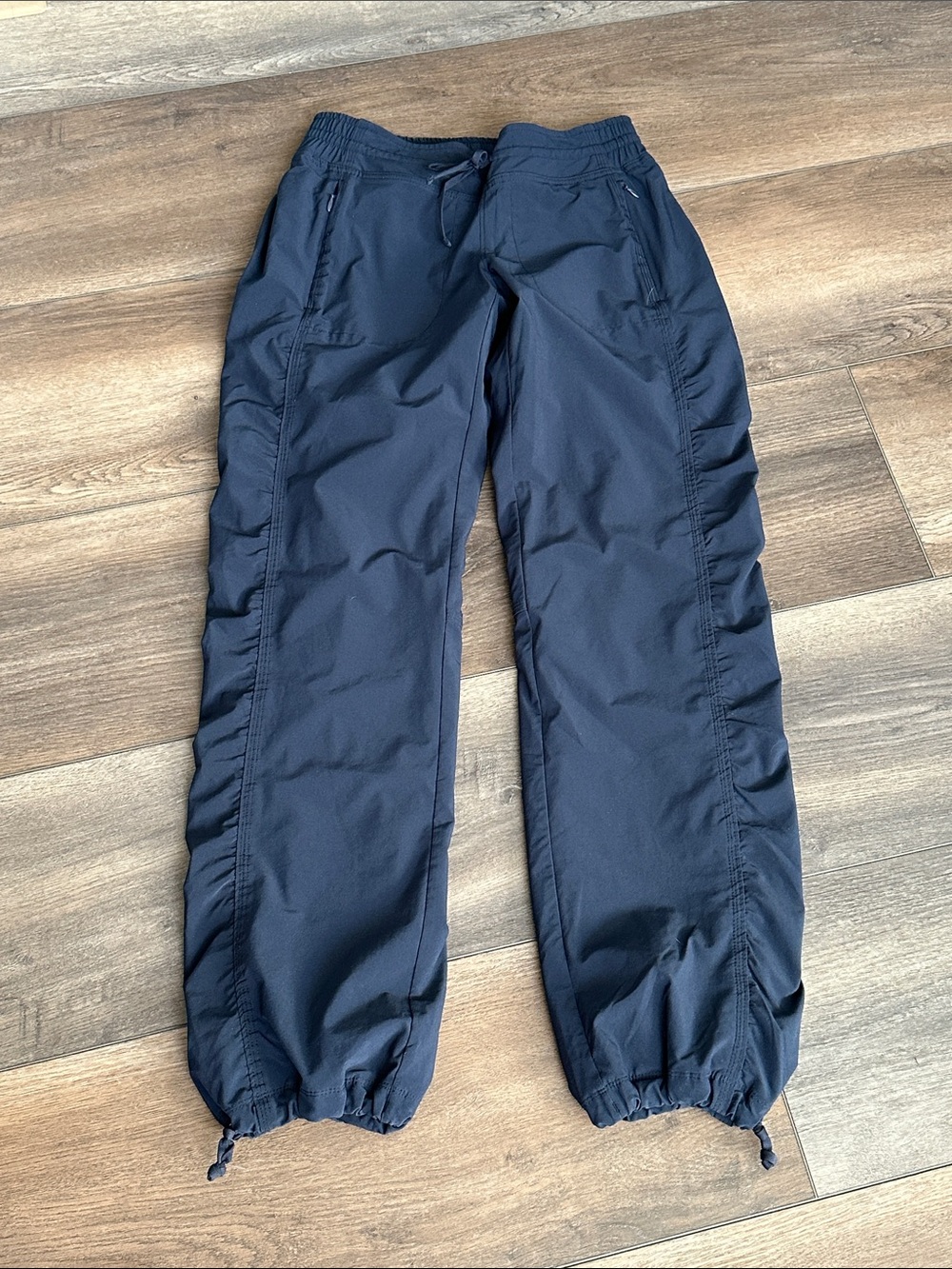 Athleta Navy Blue Women's Track Pants with Elastic Ankle & Zipper Pockets